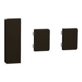 Push button sensor Flex, KNX, system design, 3-fold, rocker, mocha metallic