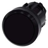 Pushbutton, 22 mm, round, plastic, black, pushbutton, flat, momentary contact 3SU1000-0AB10-0AA0-Z Y15