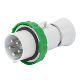 STRAIGHT PLUG HP - IP66/IP67/IP68/IP69 - 3P+E 32A >50V >300-500HZ - GREEN - 2H - SCREW WIRING