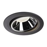NUMINOS® MOVE DL XL, Indoor LED recessed ceiling light black/chrome 4000K 20° rotating and pivoting
