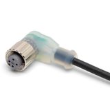 Sensor cable, M12 right-angle socket (female), 4-poles, A coded, PVC f XS2F0731G