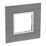 British standard plate Arteor square version 2 modules - wood grey oak