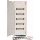 Compact distribution board-flush mounting, 5-rows, 60MU, super-flat sheet steel door