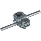 UNI disconnecting clamp, St/tZn with intermediate plate for 2x Rd 7-10