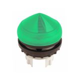 Indicator light extended/conical, green