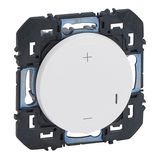 Dooxie 2-wire 125W universal dimmer - delivered complete with round plate Deco version - Aluminum