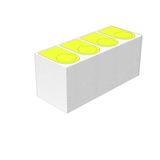 Device marking, halogen-free, Self-adhesive, 27 mm, Polyester, yellow