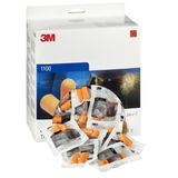 3M™ Earplugs 1100, 37 dB, Uncorded, 200 Pairs/Box