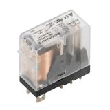 Miniature industrial relay, 24 V DC, Green LED, 1 CO contact (AgSnO) ,