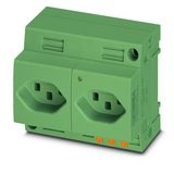 EO-J/PT/LED/DUO/GN - Double socket