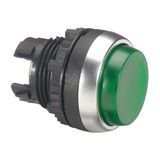 Osmoz illuminated spring return head - projecting - green