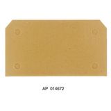 End plate (terminals), 65 mm x 1.5 mm, beige