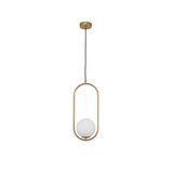 Opal Glass  Brass Gold Metal  LED G9 1x5 Watt 230 Volt  IP20 Bulb Excluded   L: 20 W: 15 H1: 47.6 H2: 120 cm Adjustable height