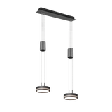 Franklin LED pendant 2-pc anthracite