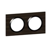 Dooxie square plate 2 positions ebony wood effect finish