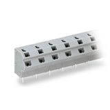 2-conductor PCB terminal block 0.75 mm² Pin spacing 10/10.16 mm gray