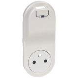 Céliane cover for 2P+E Surface socket and semi-recessed USB charger - White