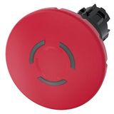 3SU1001-1JB20-0AA0-Z Y10 EMERGENCY STOP mushroom pushbutton, illuminable, 22 mm, round, plastic, red, 60 mm, positive latching, acc. to EN ISO 13850, rotate-to-unlatch, with laser labeling,