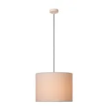 Lucide WOOLLY - Hanging lamp - Ø 40 cm - 1xE27 - Beige