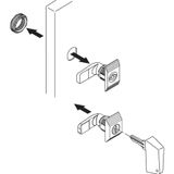 Complete metal lock operated with key 405 (2). For Spacial CRN or S3HF encl.