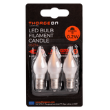 LED Bulb Filament Candle 0.2W E10 8-55V 12Lm 2100K THORGEON