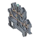 Terminal block Viking 3 - spring - function block - 2 connect - diode carrier