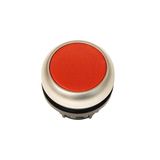 Pushbutton, RMQ-Titan, Flat, momentary, red, Blank, Bezel: titanium