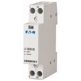 Installation contactor, 230VAC/50Hz, 1N/O+1N/C, 25A