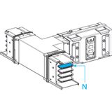 Tee, Canalis KSA500-1000, aluminium conductors, 630A, fixed dimensions (A=B=C=290mm), white RAL9001