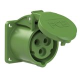 ACEE-flanged socket straight 32A 3p 24/42V 4h IP44/54