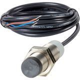 Proximity switch, E57G General Purpose Serie, 1 N/O, 3-wire, 10 - 30 V DC, M18 x 1 mm, Sn= 12 mm, Non-flush, PNP, Stainless steel, 2 m connection cabl