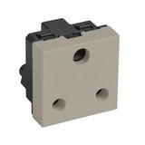 Arteor™ - South African type socket outlet - 16A 2P+E - shuttered - 2 modules - Champagne