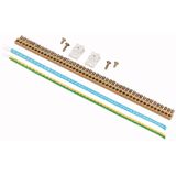 PE/N terminal kit, max. 63A, 2 x 25 mm2 + 27 x 16 mm2