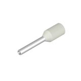 Wire-end ferrule, insulated, 10 mm, 8 mm, white