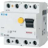 Residual current circuit breaker (RCCB), 25A, 4 p, 100mA, type AC