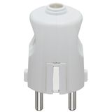 2P+E 16A German axial plug white