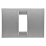 VIRNA PLATE - IN TECHNOPOLYMER GLOSS FINISHING - 1 GANG - METALLIC TITANIUM - SYSTEM