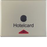 Centre plate imprint f. push-b. f. hotel card, redlens, arsys, steel, 
