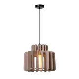 Lucide ROLLO - Hanging lamp - 1xE27 - Taupe