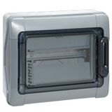 PLEXO3 IP65 WEATHERPROOF CABINET 1X12 MODULES WITH TERMINAL BLOCK