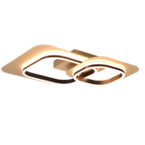 Lugo LED ceiling lamp 2-pc matt black/gold