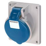 Mennekes Panel mounted recept., 16A4p9h230V, IP44 1637