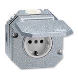 5518-3750 Socket outlet with earthing contacts, with hinged lid