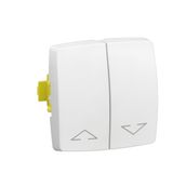 Double switch for roller shutters Modular surface-mounted switchgear with automatic terminals - white