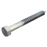 HHWS 6x80 G  Wood screw with hexagon. hl., 6x80mm, Steel, St, galvanized, DIN EN 12329