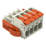 1-conductor female connector lever Push-in CAGE CLAMP®, light gray