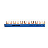 C-Busbar 1-pole, neutral conductor, 10mmý, blue, 1m