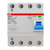 F204 A-40/0.03-L Residual Current Circuit Breaker 4P A type 30 mA