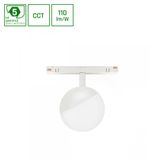 SYSTEM SHIFT CCT- GLOBE SPHERE TRACK LIGHT FI100X130MM 5W 165DEG BIAŁA CCT SWITCH 5Y WARRANTY