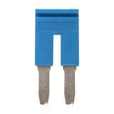 Short bar for terminal blocks 4 mm² push-in plus models, 2 poles, blue